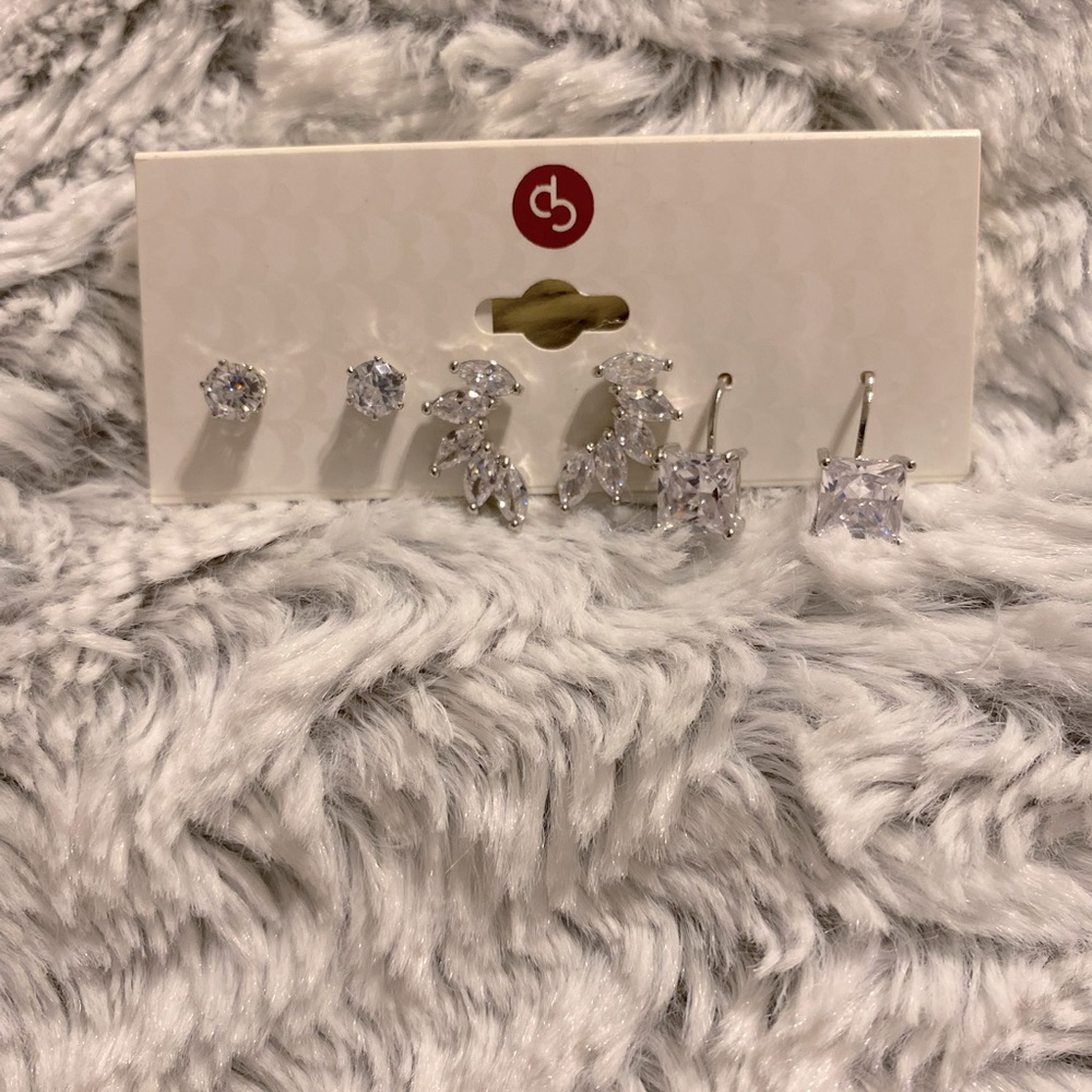 New 3pk Silver Earrings